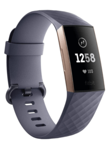 Fitbit Charge 3 Fitness Tracker device helps you track your workouts and sleep at home.
